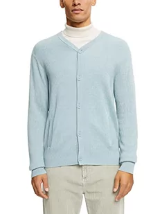 ESPRIT Collection Męska kurtka z dzianiny, 420 / szary niebieski, XS - Kurtki męskie - miniaturka - grafika 1