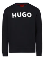 Bluzy męskie - HUGO Męska bluza nierozpinana Mężczyźni Materiał dresowy niebieski nadruk, S - miniaturka - grafika 1
