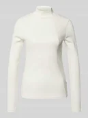 Bluzki damskie - Bluzka z długim rękawem ze stójką - miniaturka - grafika 1