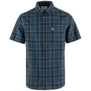 Koszula męska Fjällräven Övik Travel Shirt SS M Rozmiar: M / Kolor: niebieski - Koszulki sportowe męskie - miniaturka - grafika 1