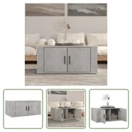 Ławy i stoliki kawowe - The Living Store stolik kawowy betonowy szary 80x50x36 cm materiał drewnopochodny - miniaturka - grafika 1