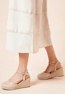 Espadryle damskie - DOROTHY PERKINS DAMSKIE ESPADRYLE BEŻOWE NA KOTURNIE 40 FPO - miniaturka - grafika 1