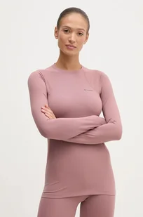 Columbia longsleeve funkcyjny Midweight Stretch kolor różowy - Bluzki damskie - miniaturka - grafika 1