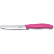 Noże kuchenne - Victorinox Nóż do pomidorów i kiełbasy , różowa rękojeść 6.7836.L115 - miniaturka - grafika 1
