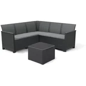 Meble ogrodowe - Meble ogrodowe zestaw Elodie antracytowe Keter - miniaturka - grafika 1