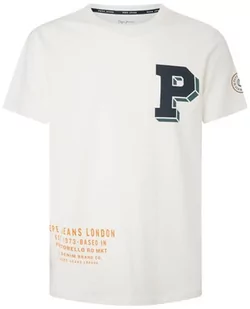 Pepe Jeans Koszulka męska Wonty, Biały (nie biały), XL - Koszulki męskie - miniaturka - grafika 1
