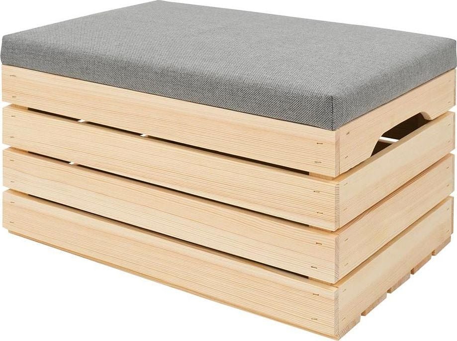 Elior Naturalna sosnowa skrzynia do przechowywania Alva 3X- 38 kolorów