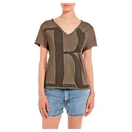 Koszulki i topy damskie - Replay Koszulka damska W3781, 842 MUD, XL, 842 Mud, XL - miniaturka - grafika 1