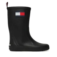 Buty dla chłopców - Kalosze Tommy Hilfiger T3XC-33923-0047 M Czarny - miniaturka - grafika 1