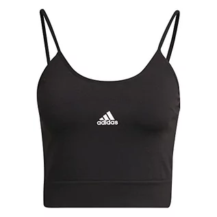 Koszulki i topy damskie - adidas Damski tank top W Sml Spagcrop, czarny/biały, XL - grafika 1