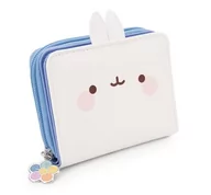 Portfele - Portfel MOLANG z 2D uszami 12x9,5 cm biały - Portmonetka z zamkiem na monety, portfelik z suwakiem dla dzieci, doskonały prezent - miniaturka - grafika 1