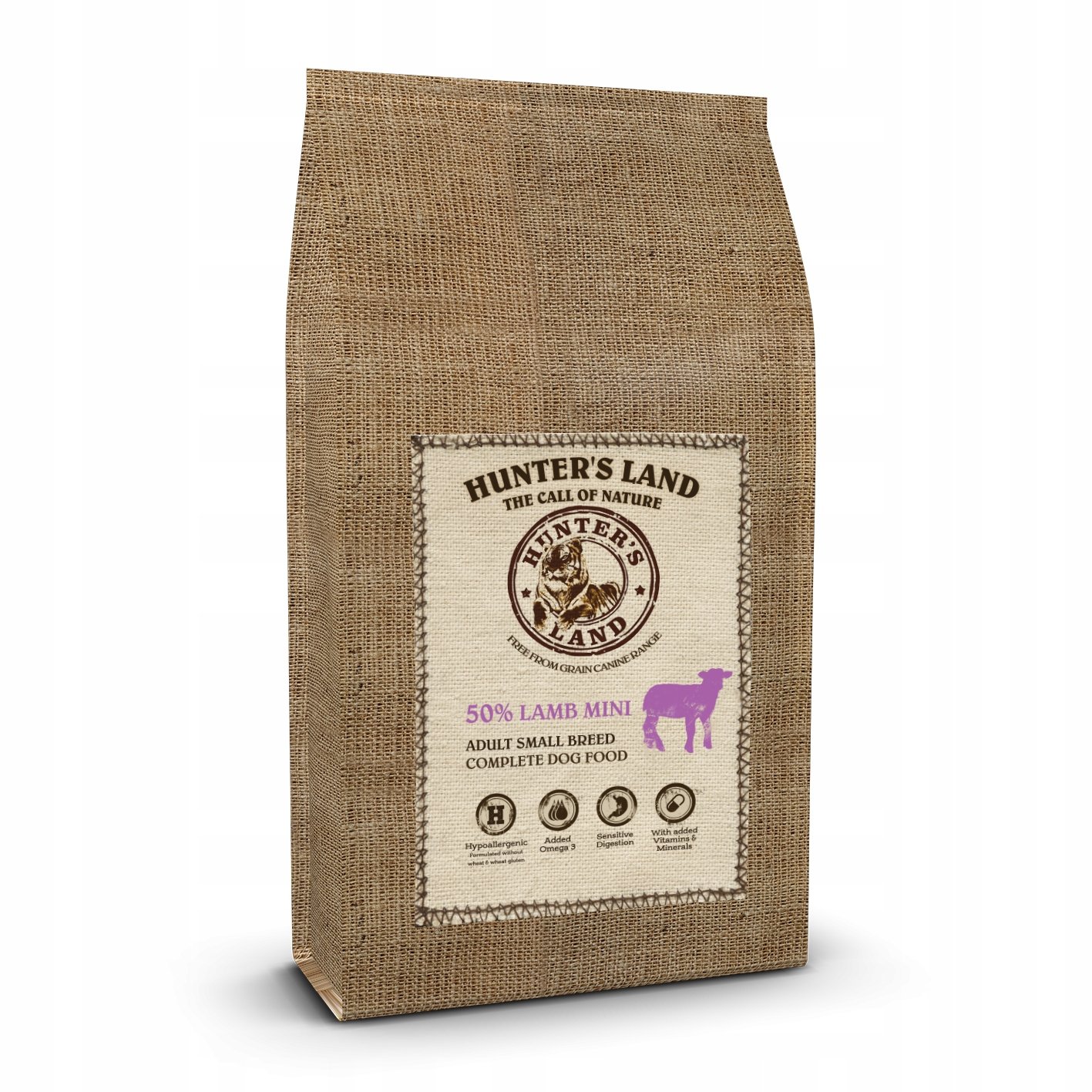 HUNTER''S LAND MINI Grain Free 50% Lamb 12kg