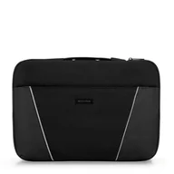 Biżuteria - akcesoria - Pokrowiec na laptopa 15'' z ukośnymi przeszyciami czarny - miniaturka - grafika 1