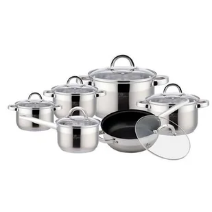 BERG-MIX BERG-MIX Zestaw garnków BERG-MIX BM-5001 Inox 12-elementów) BM-5001 BM-5001 - Zestawy garnków i patelni - miniaturka - grafika 1