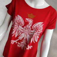 Koszulki i topy damskie - Koszulka z orłem - czerwony One size - miniaturka - grafika 1