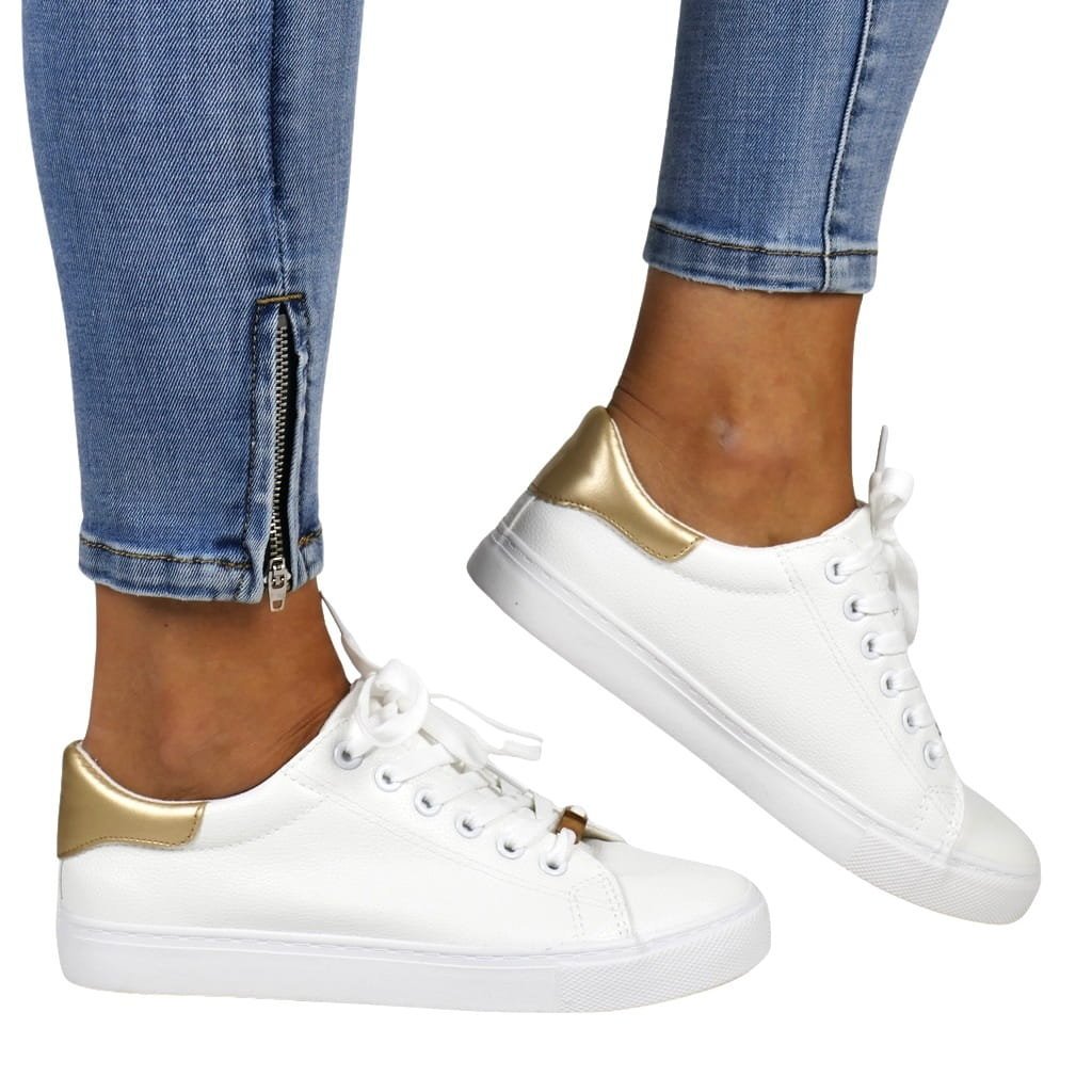 DAMSKIE TRAMPKI NEWS 7051 WHITE