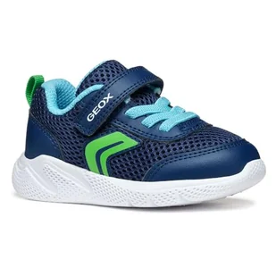 Geox B SPRINTYE Boy C, buty dziecięce, granatowe/Lt Green, 22 EU, Kolor: wielokolorowy, 22 EU - Buty dla chłopców - miniaturka - grafika 1