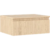 Szafki łazienkowe - Mexen Rivel szafka łazienkowa podumywalkowa 60 cm z blatem, 1 szuflada, ryflowana , dąb - 91A20-06023-1-BFC81 - miniaturka - grafika 1