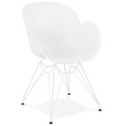 Krzesła - Kokoon Design Krzesło Design Provoc białe AC01910WH - miniaturka - grafika 1