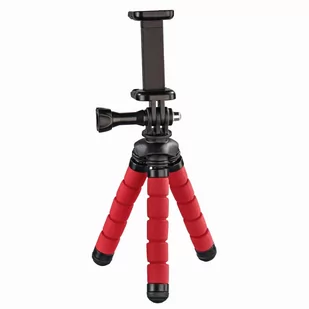 Hama Mini statyw flex 2w1 14cm czerwony - Uchwyty samochodowe do telefonów - miniaturka - grafika 1