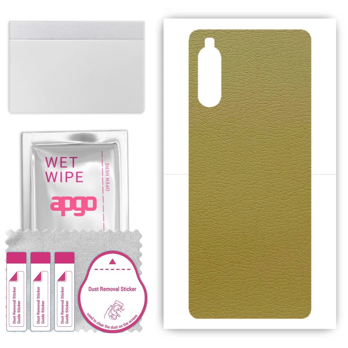 Folia naklejka skórka strukturalna na TYŁ do Sony Xperia 10 II - Skóra Oliwkowa - apgo SKINS