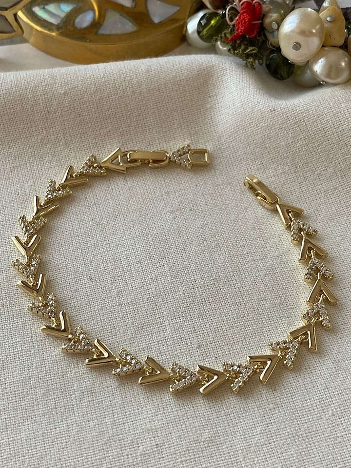 Luseera Pozłacana bransoletka z cyrkoniami