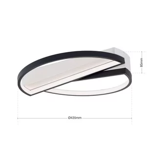 Lampa sufitowa LED Olga, czarna/biała - Lampy sufitowe - miniaturka - grafika 3