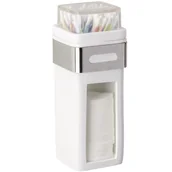 Akcesoria łazienkowe - Wenko Pudełko pojemnik PREMIUM PLUS na waciki i płatki kosmetyczne 22777100 - miniaturka - grafika 1