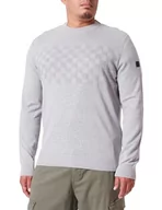 Swetry męskie - TOM TAILOR sweter męski, 12035 – szary Heather Melange, M - miniaturka - grafika 1