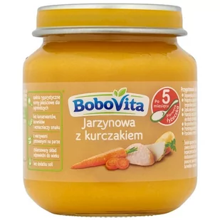 Bobovita BOBOVITA JARZYNOWA Z KURCZAKIEM PO 5 MIESIĄCU 125 G 15613524 - Dania dla dzieci - miniaturka - grafika 1