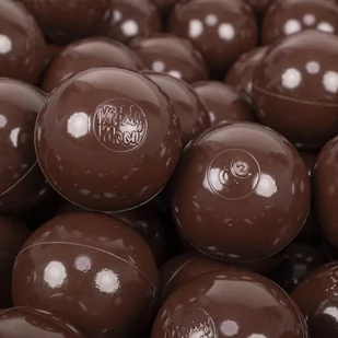 KiddyMoon Plastikowe piłeczki 7cm brązowy 200 Zabawka zestaw kulek - Suche baseny - miniaturka - grafika 1