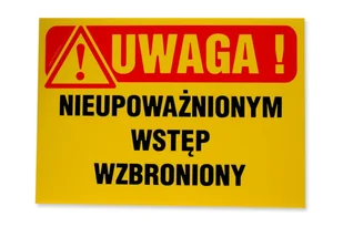 Znak informacyjny NIEUPOWAŻNIONYM WSTĘP WZBRONIONY Tb-14 K - Tablice BHP - miniaturka - grafika 1