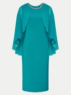 Sukienki - Joseph Ribkoff Sukienka koktajlowa 242731 Turkusowy Slim Fit - miniaturka - grafika 1