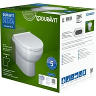 Miski WC - Duravit No.1 zestaw miska WC stojąca Rimless z deską wolnoopadającą biały 41840900A1 - miniaturka - grafika 1
