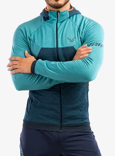 Bluza Dynafit Tour Wool Thermal Hoody - storm blue - Bluzy sportowe męskie - miniaturka - grafika 1