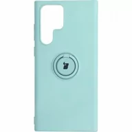 Etui i futerały do telefonów - Bizon Etui Case Silicone Ring Galaxy S22 Ultra turkusowe BCSRGALS22ULCN - miniaturka - grafika 1