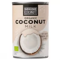 Bio GENUINE COCONUT (kokosy świeże do picia) COCONUT MILK - NAPÓJ KOKOSOWY (17 % TŁUSZCZU) BEZGLUTENOWY 400 ml (PUSZKA) - GENUINE COCONUT - Soki i napoje niegazowane - miniaturka - grafika 1