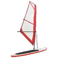 Deski SUP i akcesoria - vidaXL Nadmuchiwana deska SUP z żaglem i akcesoriami czerwono-biała 92209 - miniaturka - grafika 1
