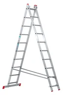 Drabiny - B2B Partner Dwuczęściowa drabina aluminiowa HOBBY, 2x10 szczebli , 4,5 m VEN.2010 - miniaturka - grafika 1
