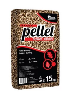 Pellet Dębowo Bukowy Sekpol Osija 16.56MJ 15kg - Materiały opałowe - miniaturka - grafika 1