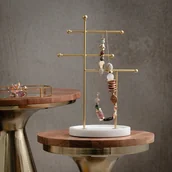 Biżuteria - akcesoria - HOMLA DITA Ekspozytor na biżuterię złoty 20x15x30 cm - miniaturka - grafika 1