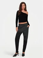 Bluzki damskie - ONLY Bluzka Live Love 15344398 Czarny Slim Fit - miniaturka - grafika 1