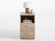 Szafki nocne - FMD FMD Szafka nocna z 2 szufladami (Dąb sonoma) 4029494091598 - miniaturka - grafika 1