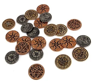 Drawlab Entertainment Metalowe Monety - Cthulhu (zestaw 24 monet) - Akcesoria do gier planszowych - miniaturka - grafika 2