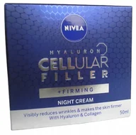 Kremy do twarzy - Nivea Hyaluron Cellular Filler krem na noc 50ml z Niemiec - miniaturka - grafika 1