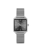 Zegarki damskie - Cluse Zegarek CW10307 Mesh Dark Grey, Silver Colour - - miniaturka - grafika 1