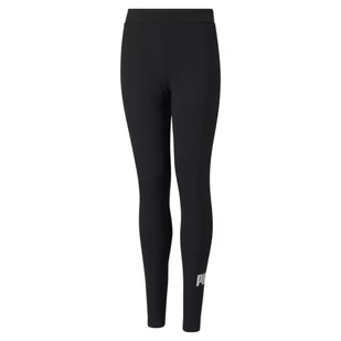 Legginsy dla dzieci Puma ESS Logo Leggings czarne - Odzież sportowa dziecięca - miniaturka - grafika 1