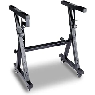 Pyle Universal Electronic Piano, Black Heavy Duty Z-Style Keyboard Stand with Locking Wheels, Height and Width, Portable Organ Holder Rack, Foldable Design - Akcesoria do instrumentów klawiszowych - miniaturka - grafika 1