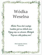 Wesele i ślub - Etykiety personalizowane na butelkę z Wódką Weselną - 9 szt. - miniaturka - grafika 1