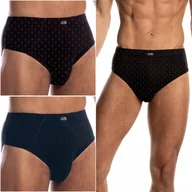 Majtki męskie - LAMA 110/21 Slipy Męskie Dopasowane Majtki 100% BAWEŁNA 3 WZORY - XXL - miniaturka - grafika 1